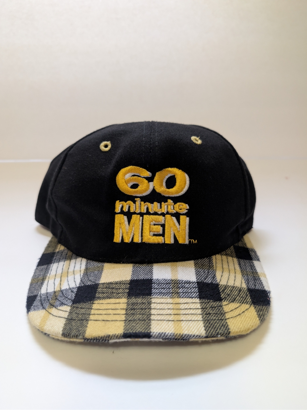 Vintage Pittsburgh Steelers 60 Minute Men NFL OTTO Snapback Hat Plaid Brim